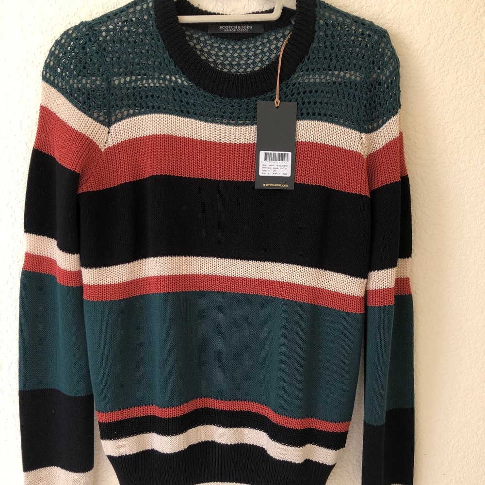 Scotch & Soda Chunky Striped Sweater Women Medium NWT